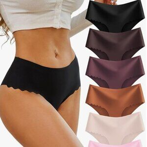 NWT Sth big, high waisted, seamless underwear, no-show scalloped panties 6 pack